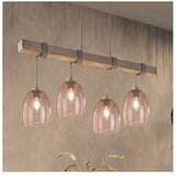 Brilagi Luster na sajli WOOD GLASS 4xE27/60W/230V borovina/siva/zadimljeno bež | Eponuda.com