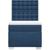 vidaXL Box spring postelja z vzmetnico modra 90x200 cm blago | Shoptok.si