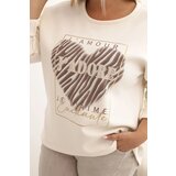 Kesi Włoski Women's Plus Size washed hoodie with a print graphite | shoptok.hr