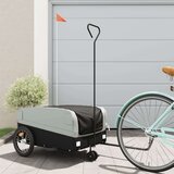 Prikolica za bicikl crno-siva 45 kg željezna | shoptok.hr