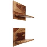  Zidne police od masivnog drva akacije 2 kom 58 x 26 x 20 cm | Eponuda.com