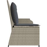  Vrtna klupa s jastukom Svjetlosiva Poli ratan | shoptok.hr