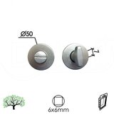 Dabel rozeta za vrata r46 f1 fi50 mm/6x6 mm wc 6x6 mm dp1 | ePonuda.com