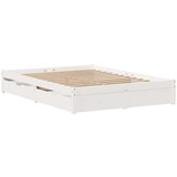 vidaXL Okvir kreveta bez madraca bijeli 150x200 cm od masivne borovine | shoptok.hr