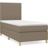  Krevet s oprugama i madracem smeđesivi 80x200 cm od tkanine | shoptok.hr