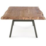 BIZZOTTO Črna/v naravni barvi klubska mizica z mizno ploščo iz akacije 65x115 cm Aron – | Shoptok.si