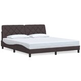 Maison Chic Posteljni okvir - Dvoposteljna postelja - Zakonska postelja brez vzmetnice temno rjav 180x200 cm blago-J4331, (21765980) | Shoptok.si