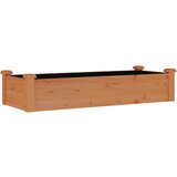 vidaXL Vrtna visoka greda s podlogo rjava 120x45x25 cm trden les jelke, (20758582) Cene