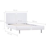  Okvir za krevet od umjetne kože bijeli 90 x 200 cm | Eponuda.ba