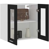 Viseći stakleni ormarić "Lyon" crni 60x31x60 cm, inženjerski drvo | shoptok.hr