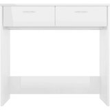 vidaXL radni stol visoki sjaj bijeli 80 x 40 x 75 cm od iverice | shoptok.hr