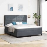  Krevet s opruga kutije Tamno siva 200 x 180 cm Baršun | shoptok.hr