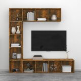  3-dijelni set ormarića za knjige/TV boja hrasta 180x30x180 cm | shoptok.hr