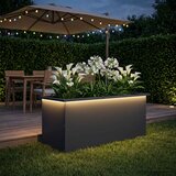  Vrtna posuda za sadnju s LED svjetlom Antracit 40 x 100 x 40 cm | shoptok.hr