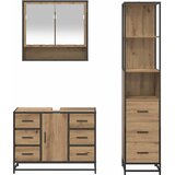  Set namještaja za kupaonicu 3 kom. Umjetnički hrast Smeđa 35 x 37,5 x 166 cm | Shoptok.si