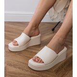 D/CEO White classic platform slides Sammer | Shoptok.si