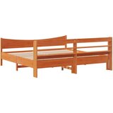  Okvir kreveta s uzglavljem voštano smeđi 180x200 cm od borovine | shoptok.hr