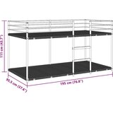  na kat bez madraca crni 90x190 cm čelik | shoptok.hr