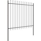  Vrtna ograja s konicami, siva, 10,2 x 1,5 m, jeklo | Shoptok.si