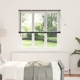 vidaXL Okenska roleta z zavesami Drugo Črna 80 x 130 cm Aluminij | Shoptok.si