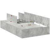  Okvir kreveta za pohranu Beton sivi 120x190 cm | shoptok.hr