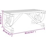 vidaXL vrtni stolić za kavu 90 x 50 x 40 cm od masivne jelovine | shoptok.hr