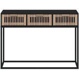  Konzolni stol crni 105x30x75 cm od konstruiranog drva i željeza | shoptok.hr