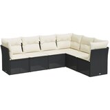  The Living Store Vrtna sedežna garnitura 6-delna z blazinami črna poli ratan - Vrtna Sedežna Garniture, (21452420) | Shoptok.si