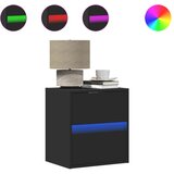 Maison Chic Stenski Dvo delni komplet Nočne omarice - Nočne mize z LED lučkami črna, (21686966) Cene