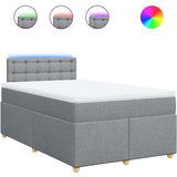 vidaXL Krevet s oprugama i madracem svjetlosivi 120x190 cm od tkanine | shoptok.hr