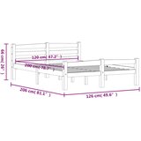  Okvir za krevet od masivne borovine 120 x 200 cm | shoptok.hr