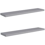 Maison Chic 2 kosi Stenske Police - Viseče police sive 120x23,5x3,8 cm MDF, (21758795) | Shoptok.si