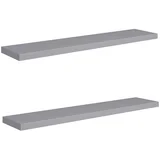 MAISON CHIC 2 kosi Stenske Police - Viseče police sive 120x23,5x3,8 cm MDF, (21758795)