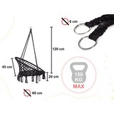  Ljuljačka s naslonom gnijezdo 80cm crna | shoptok.hr