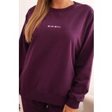 Polski Women's cotton set with Minimal print plum | shoptok.hr