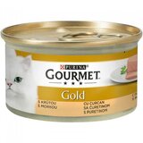 Purina gourmet gold vlažna hrana za mačke ćuretina 85 g Cene