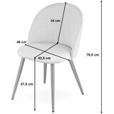  Set 2 BELLO stolice od zelenog baršuna s crnim nogama | shoptok.hr
