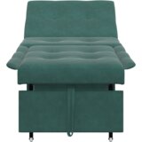 vidaXL sedežna postelja 3-v-1 izvlečna zasnova temno zelena žamet | Shoptok.si