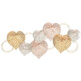 Mauro Ferretti Metalni zidni ukras 91x40 cm Hearts – Cijene