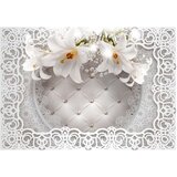  Samoljepljiva foto tapeta - Lilies and Quilted Background 245x175 | shoptok.hr