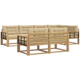 vidaXL Zunanja garnitura za sedenje 6 pcs Bela in bež Poliester, (5000282369) | Shoptok.si
