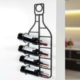 Hanah home dekorativni metalni stalak za vino Vın Hld-3011, crni Cene