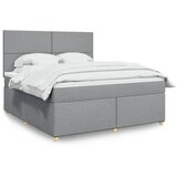 vidaXL Krevet s oprugama i madracem svjetlosivi 180x200 cm od tkanine | shoptok.hr