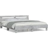Maison Chic Posteljni okvir - Dvoposteljna postelja - Zakonska postelja z vzglavjem betonsko siv 160x200 cm inž. les-J5810, (21774451) | Shoptok.si