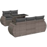 vidaXL 6-dijelni set vrtnih sofa od poliratana s jastucima sivi | shoptok.hr