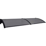  Nadstrešnica za vrata crna 240 x 80 cm PC | shoptok.hr
