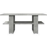 vidaXL Klubska mizica betonsko siva 102x55x42 cm inženirski les | Shoptok.si