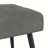  Klupa s gumbastim tkanjem Tamnosiva 110 x 40 x 46 cm Baršun | shoptok.hr