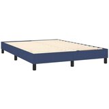  Box spring postelja z vzmetnico LED modra 140x200 cm blago | Shoptok.si