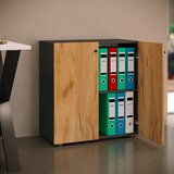 MID.YOU Pisarniški Regal Lona L, Antracit, Barva Hrasta | Shoptok.si